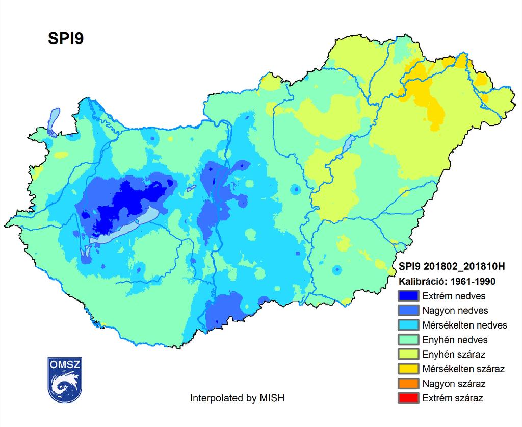 Meteorológiai aszály a vegetációs periódusban SPI6