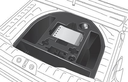 Fix&Go Automatic KÉSZLET A csomagtérben található egy megfelelő tartóban ábra 161 (subwoofer nélküli változatok) vagy ábra 162