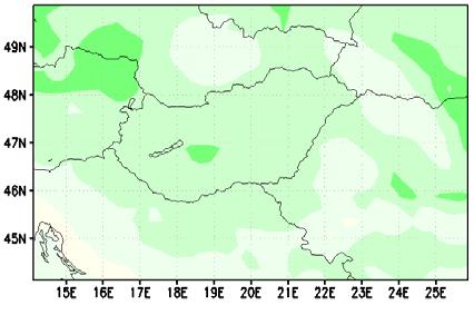 eloszlása a 2021-2050 és 2071-2100 időszakra az ECHAM