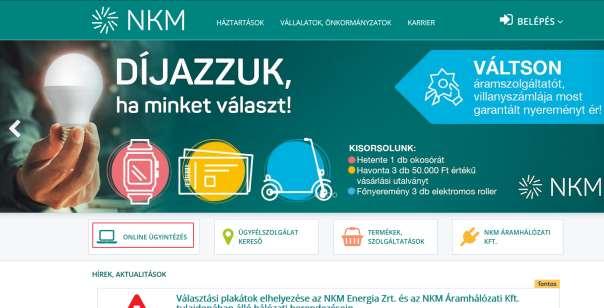 6. Online ügyfélszolgálat főmenü elérése. Online ügyfélszolgálatunkon már regisztráció nélkül is indíthat ügyeket.