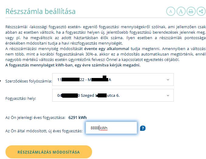 A kérdőjelek mögött megtekinthető a legalacsonyabb és legmagasabb érték, amire anélkül módosíthatja az értékeket, hogy külön egyeztetésre volna szükség.