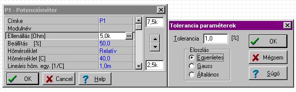 A 7- es pontban leírt mérés elvégzéséhez a potenció méter párbeszédpanelt az alábbiak szerint A méréshez ilyen táblázatot használj!