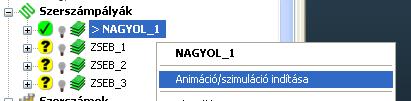 8. SZERSZÁMGÉP ANIMÁCIÓ Meghatározás Az öttengelyes megmunkálások elengedhetetlen kelléke a szerszámgép különböző egységeinek megmunkálás közbeni ütközés ellenőrzése.