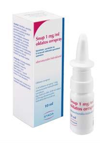 10 ml A tartósítószermentes SNUP orrspray az aktív hatóanyag és a tengervíz erejével segít csökkenteni az orrdugulást allergiás