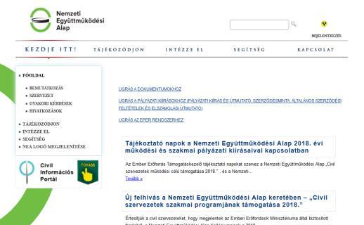 hu/ CIP NEA: hu/web/nea Az alábbi honlap térkép alapján tud tájékozódni a honlapon található