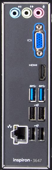 Hátsó panel Kimeneti port Elölnézet Line-In csatlakozó Mikrofon port VGA port HDMI kimeneti port Vissza USB 3.0 portok (2 db) Hálózati port USB 2.