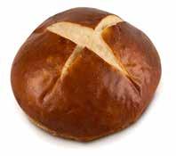 Pain burger de pretzel rond tranché surgelé Sliced