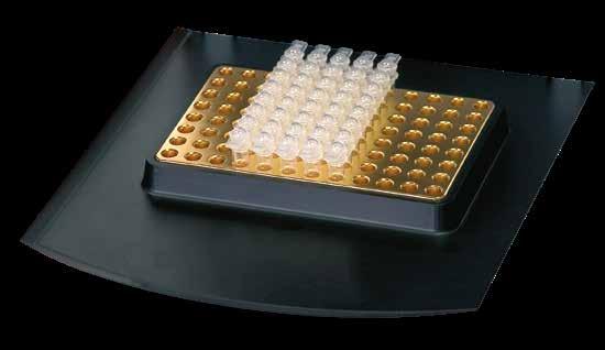 PCR készülékek A hőmérséklet változás sebessége akár 8 C/sec Aranyozott