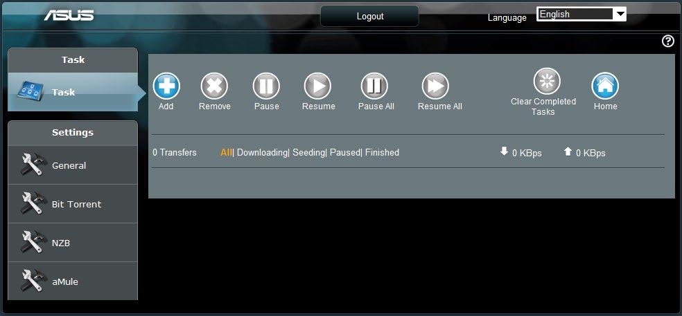 5.4 Download Master A Download Master egy segédprogram, amely segít letölteni fájlokat még akkor is, miközben a laptopjai vagy egyéb eszközei kikapcsolt állapotban vannak.