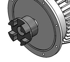 3 Szerelési útmutató, tárolás, előkészítés, felállítás Szabványos körmös tengelykapcsolós (Rotex ) motor felszerelése FIGYELEM Hajtóműkár Szereléskor be kell tartani a tengelykapcsoló gyártójának