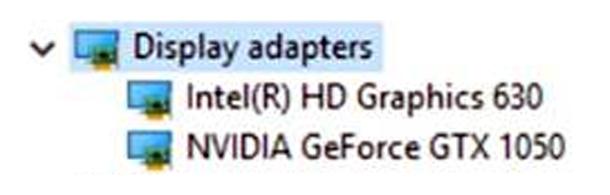 Intel HD Graphics illesztőprogram Az Eszközkezelőben ellenőrizze,