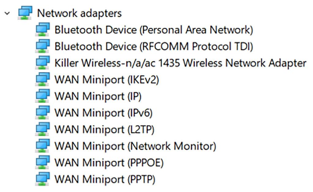 Intel Wi-Fi- és Bluetooth-illesztőprogramok Az Eszközkezelőben ellenőrizze, hogy telepítve van-e a hálózati kártya illesztőprogramja. Az illesztőprogram-frissítéseket a www.dell.