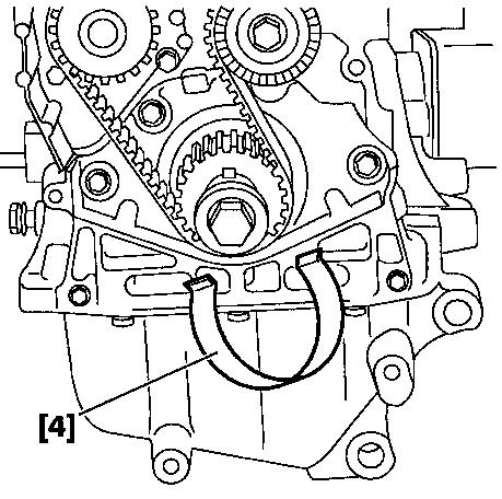 CHECKING AND SETTING THE VALVE TIMING Engine : RHY SETTING THE VALVE TIMING (continued). ENGINE - Retighten screws (9) by hand. - Turn the pinion (12) (clockwise) to the bottom of the buttonhole.
