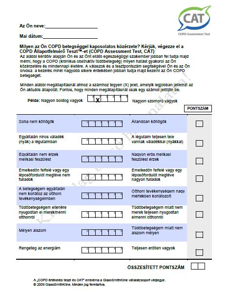 COPD Assessment Test (CAT)Questionnaire http://www.