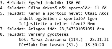 6. Készítsen IdőÓrában azonosítóval valós típusú értékkel visszatérő függvényt vagy jellemzőt, ami a versenyző időeredményét órában határozza meg! Egy óra 60 percből, illetve 3600 másodpercből áll. 7.