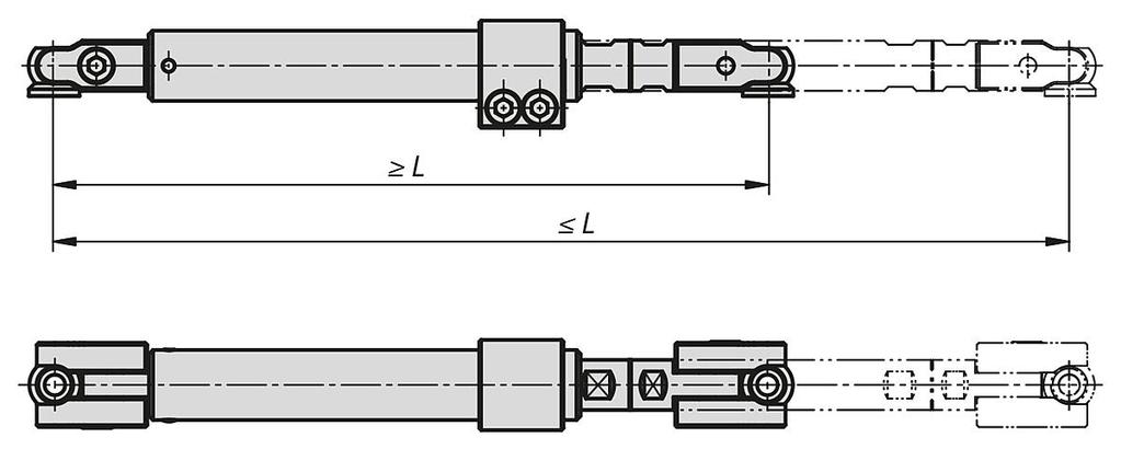 A rögzítő mechanizmussal a tengely biztonságosan rögzíthető húzásra és nyomásra.
