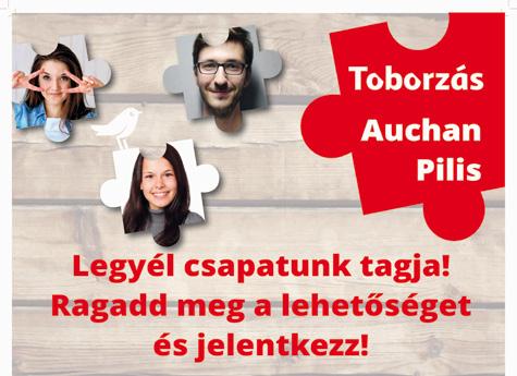 host/hostess pék komissiózó munkatárs. Előny jelent: szakirányú végzettség, kereskedelmi tapasztalat. Jelentkezni lehet önéletrajzzal az allas@auchan.