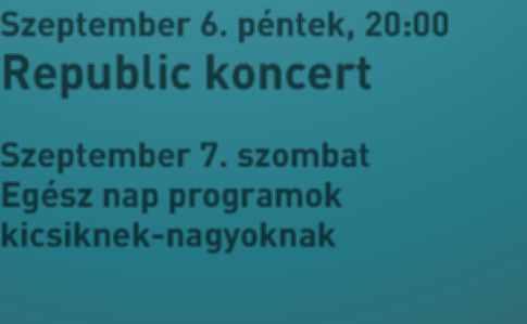 péntek, 20:00 Republic koncert Szeptember 7.