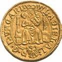 Aranyforint /Goldgulden/ (Au) um 1500 Nagybánya /Neustadt/ Av: WLADISLAV -S R VNGARI3 alacsony koronájú Madonna jobbján gyermekkel, alatta Jagello-sas, oldalt két-két oszlop /Madonna