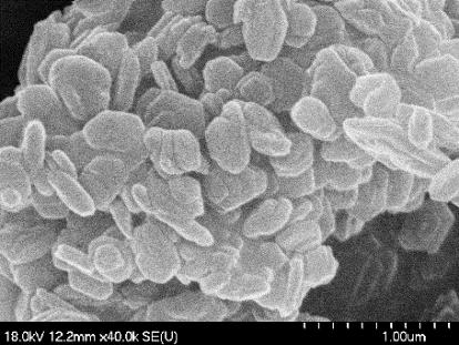 3. ábra a) Nátrium-oxalát-tartalmú minta SEM felvétele 40k nagyítás mellett, b) Nátrium-glükonát-tartalmú minta SEM felvétele 40k nagyítás mellett a) b) A nátrium-oxalát-taralmú minta esetében jól