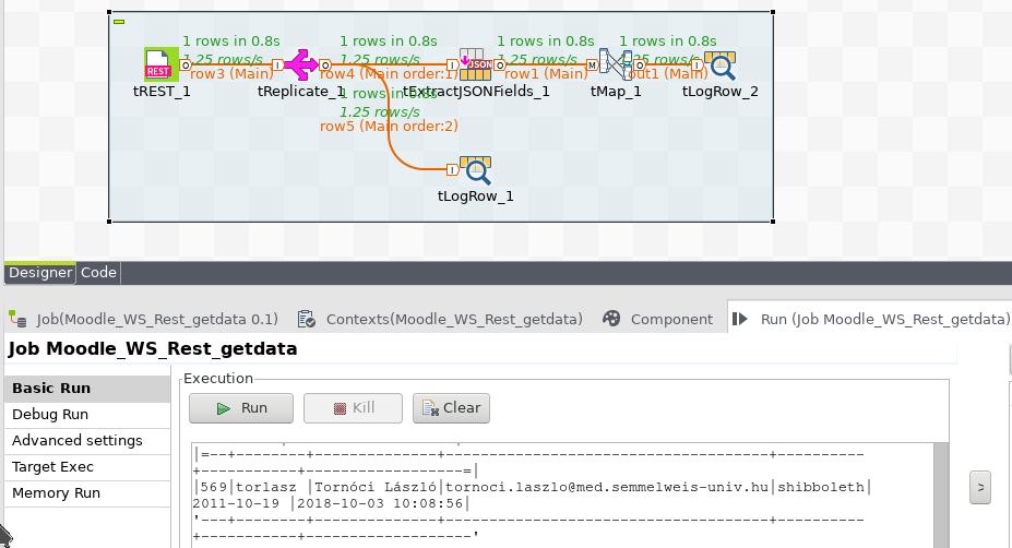 Egy hatékony fejlesztőeszköz: Talend Open Studio for Data Integration Grafikus fejlesztő környezetben dolgozunk, az adatok áramlását