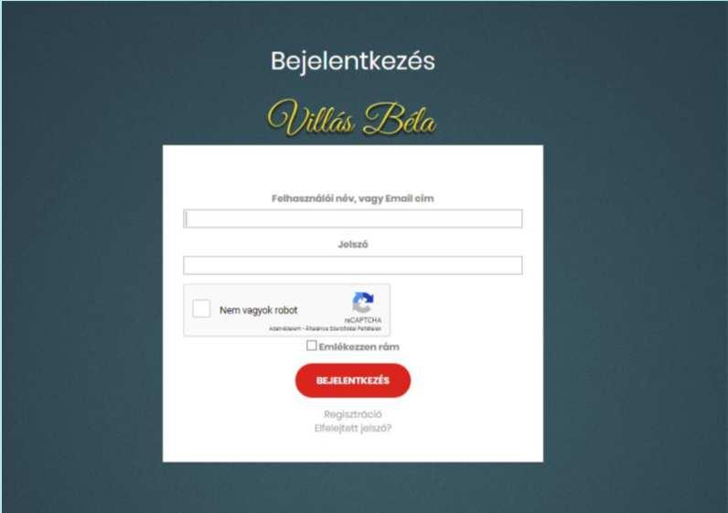 II. Bejelentkezés az oldalra A regisztrált felhasználóneveddel és az általad megadott jelszóval tudsz bejelentkezni. Amennyiben elfelejtetted a jelszavad, kattints az elfelejtett jelszó gombra.