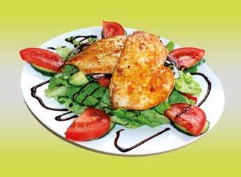 450 HUF 9,1 EUR Gegrillte Hähnchenbrust mit Salat