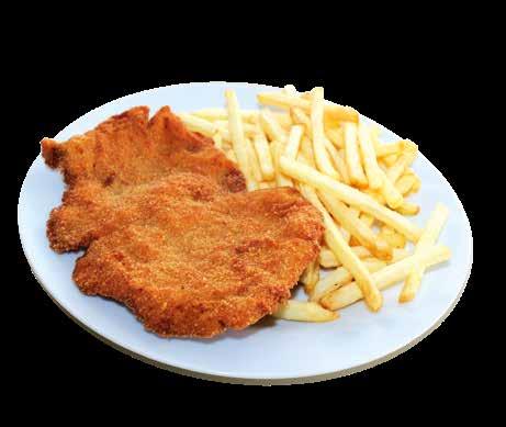 Gebratenes Huhn mit Reis und