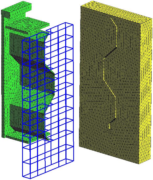 Numerikus modell geometria, verifikáció betonacél beton 1400 1200 C-B1-C25-0 1234 1258 1000 800 600 Eltérés: 1,9%