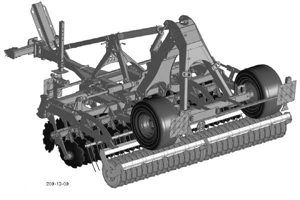 Felszerelés - rögzítse középen a traktor alsó vezetőkarjait - A hidraulika alsó kormányzást (U) úgy kell rögzíteni, hogy a gép oldalirányban ne tudjon kilengeni.