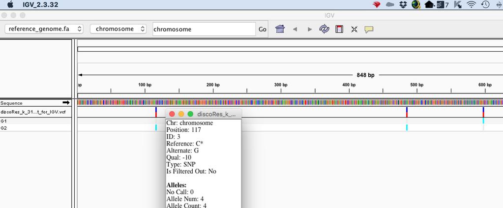 discosnp demo - Peterlongo Pierre 13 Tests from the README Test2 Two VCF files coherent.