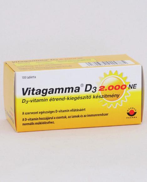 Étrend-kiegészítő készítmény. 2000NE D-vitamin tartalmazó készítmény a hatékony D-vitamin pótlásért.