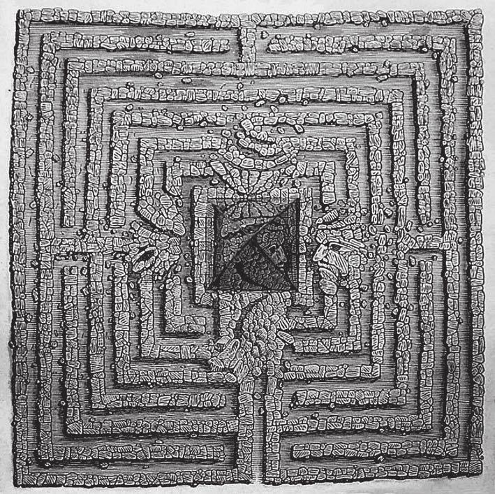 54 THÉSZEUSZ LABIRINTUSA, 1984, RÉZKARC,