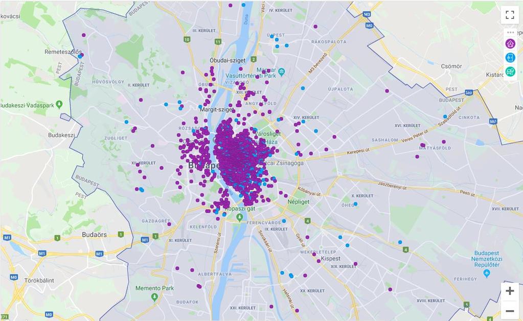 Vendégéjszakák száma Az Airbnb hazánkban A Zimmer Frei gyakorlatának egy új szintre emelése Üzleti célú egyéb szálláshely 2013-tól vált széles körben elterjedté A növekedés koncentrált A kínálat