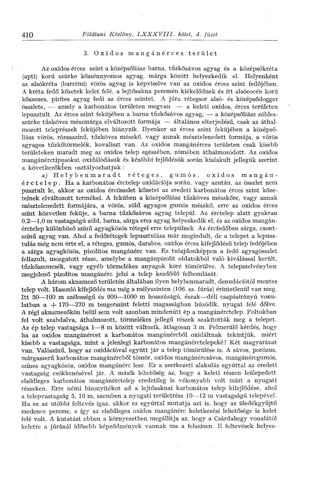 410 Földtani Közlöny, LXXXVIII. kötet, 4. füzet 3.