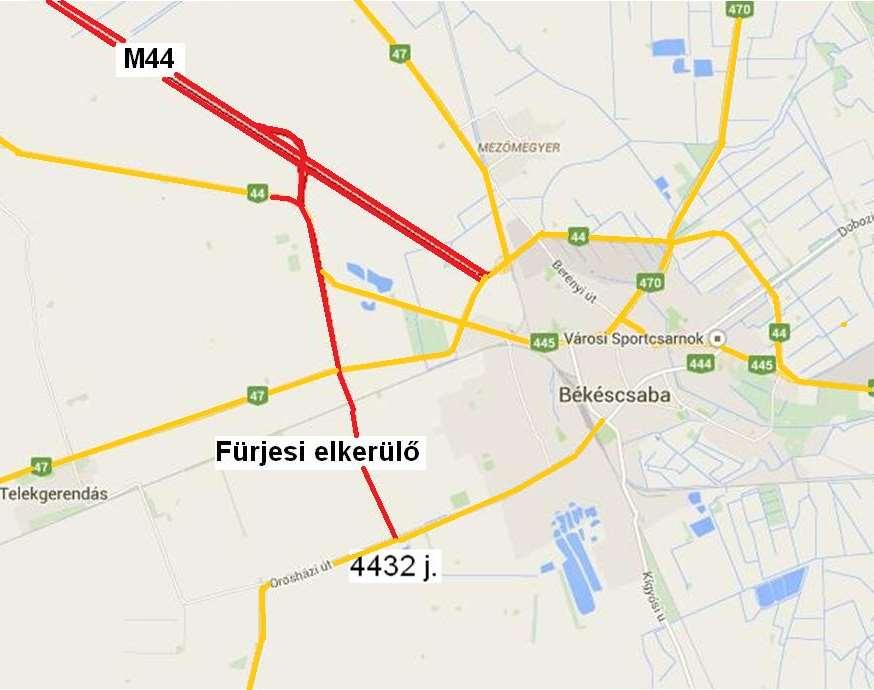 I/2. Fürjesi összekötő út építése Végleges más célú hasznosítás, földmérési adatszolgáltatás és záradékolás, kisajátítás, tulajdonjog bejegyzés. Az út építési engedély 2018. június 16.