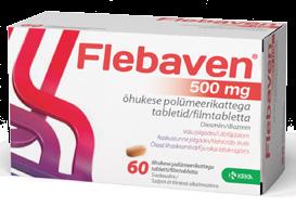 500 mg filmtabletta, 60 db A Flebaven felnőttek számára javallott: krónikus vénás elégtelenség okozta panaszok és tünetek (pl.