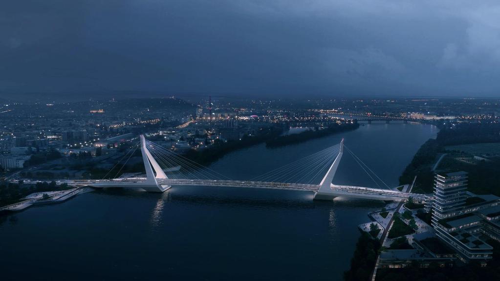 Új Duna-híd engedélyezési tervezése (a Galvani útnál) Dél-Budapest - Kiemelt Kormányzati Beruházások Központja és Nemzeti