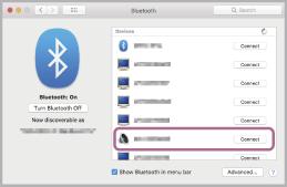 3 Regisztrálja a headsetet a számítógép használatával. 1. Válassza a tálca [ (System Preferences)] - [Bluetooth] elemét a képernyő jobb alsó részén. 2.