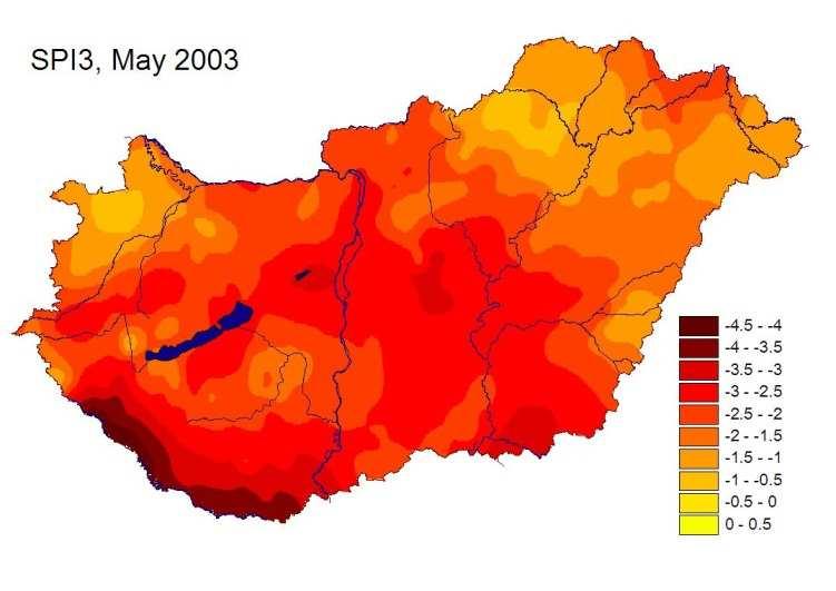 2003 súlyos aszály Jan Feb Mar Apr May Jun Jul Aug Sep Oct Nov Dec Year 2003 21% 42% 66% 34% 48% 74% 76% 46% 82% 109% 126% 160% 224% 25 % 20 % 15 % 10 % 5 % 0 % 2003 March, proportion of the