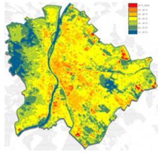 területi kiterjedés, a borítottság minősége, a növényzet vitalitása) Budapest