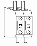 A TÁVIRÁNYÍTÓ VEZETÉKEINEK BEKÖTÉSE (OPCIONÁLIS) A HASZNÁLATI MELEGVÍZ KÖR ÁRAMLÁSKAPCSOLÓJA (Csak az SW6 változatokban) A használati melegvíz kör áramláskapcsolóját, a 41-es és a 43- as