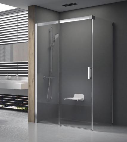Sarokbelépős zuhanykabinok MSRV4 - elcsúsztatható, négyrészes