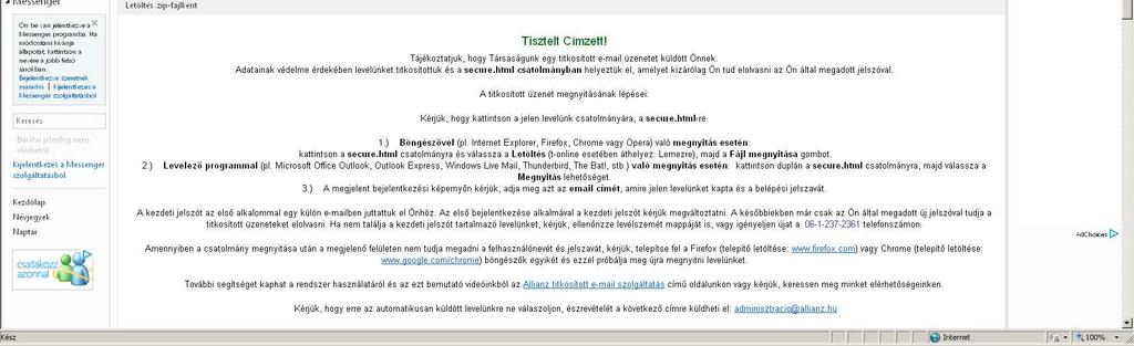 Indamail Az Indamail webes levelező rendszerben a