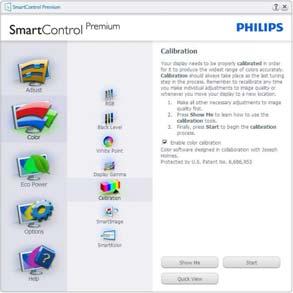 3. Képoptimalizálás 1. A Show Me (Mutasd meg) elindítja a színkalibráció oktatóprogramját.