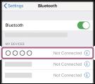 4 Érintse meg a(z) [WI-C200] vagy a(z) [WI-C310] elemet. Hangos útmutatás hallható: Bluetooth connected (Bluetooth csatlakoztatva). Tipp A fenti eljárás csak példa.