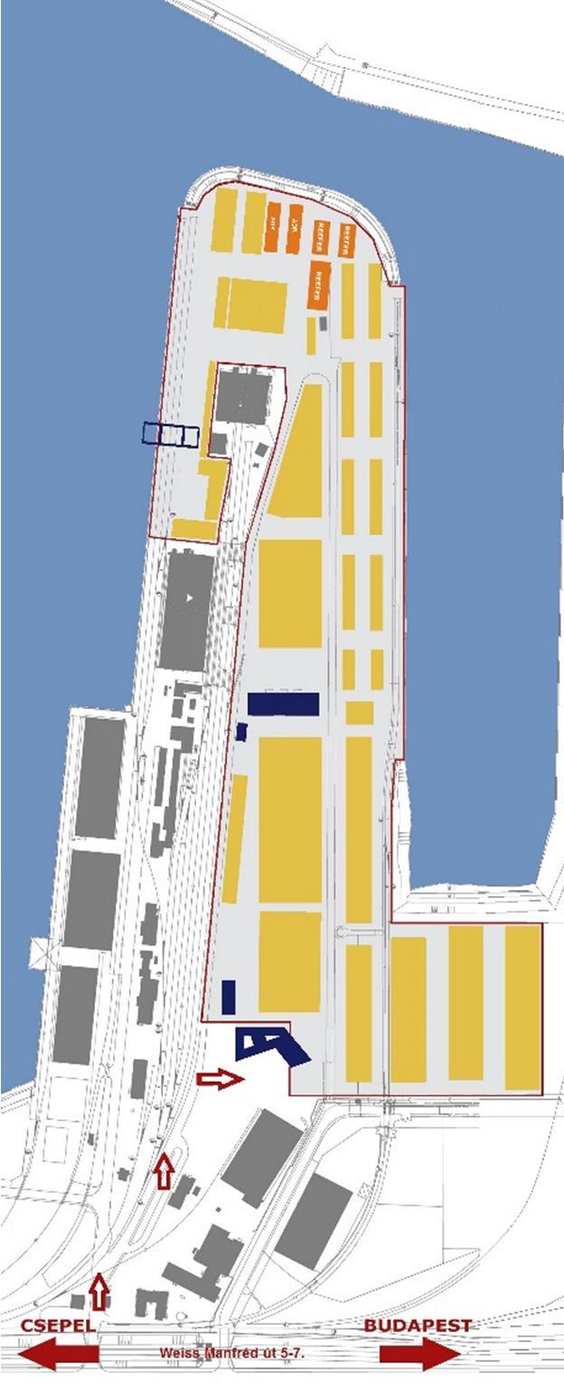 MCC jelenlegi adottságai 11 ha teljes terület (110.000 sqm) 7.100 TEU tárolási kapacitás Elméleti éves átrakási kapacitás 230.