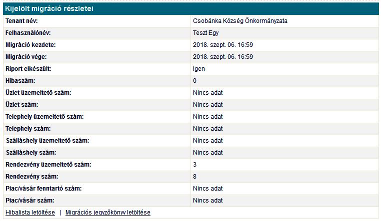 10 Migrációs útmutató A migráció során a korábban használt adatok áttöltése történik meg a forrás rendszerből az IPARKER rendszere.