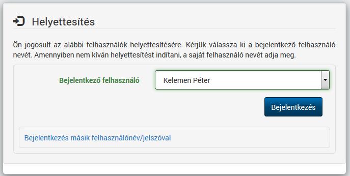 6.3 Helyettesítés Az ASP KERET rendszerében beállítható a felhasználók helyettesítésének rendje. megadható, hogy egy adott felhasználót melyik másik felhasználó helyettesítheti a munka során.