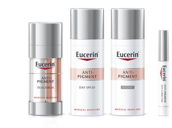 Eucerin Anti-Pigment termékcsalád. Hiperpigmentált bőr esetén kulcsfontosságú a mindennapi bőrápolás.